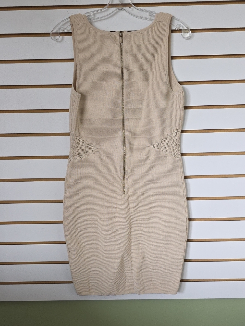Bebe Cream Knit Tank Dress Lg - Picture 2 of 4